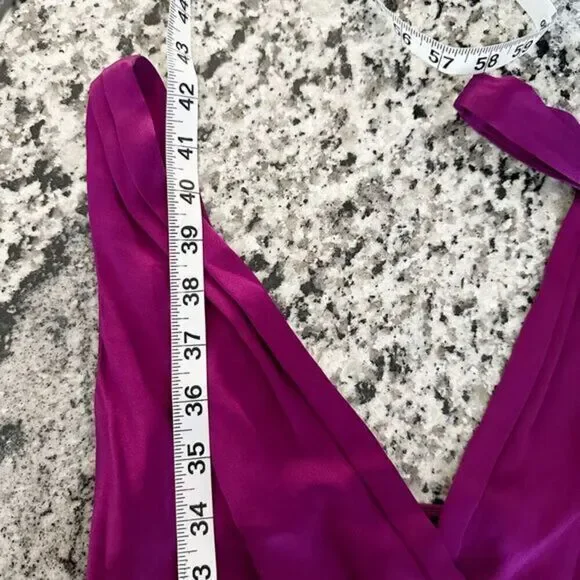 Temperley London 100% Silk Midi Sheath Dress‎ Purple 6 Formal Classic Designer - Picture 9 of 10